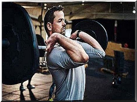 A man at the gym.