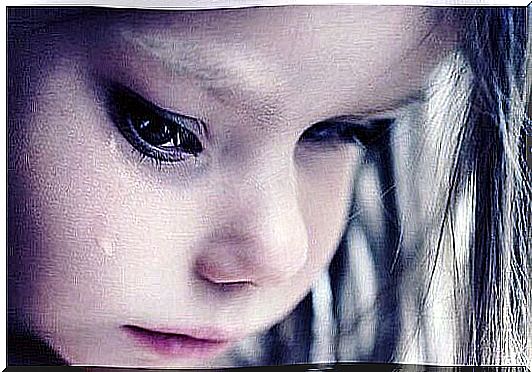 Little girl crying