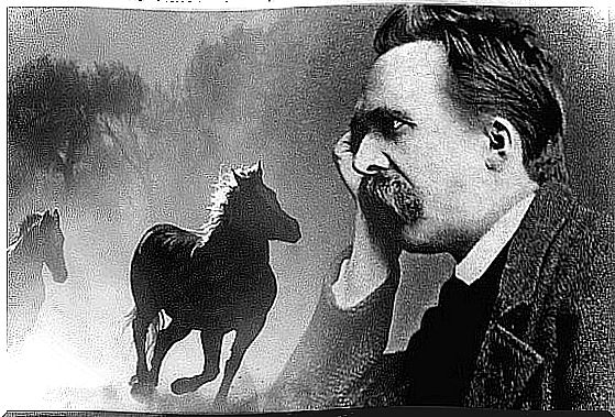 Nietzsche looks dreamily at horses