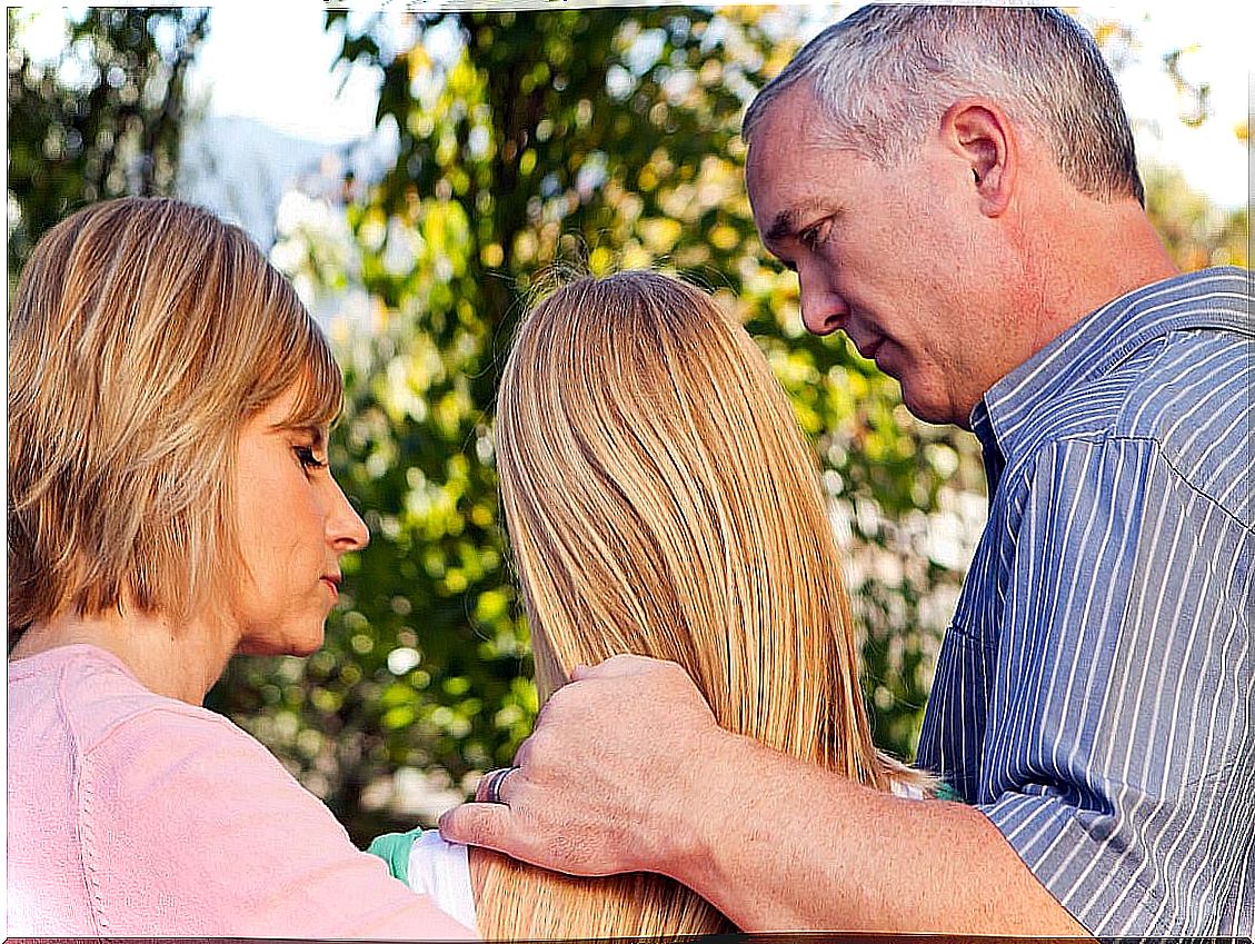 Parents talk to daughter