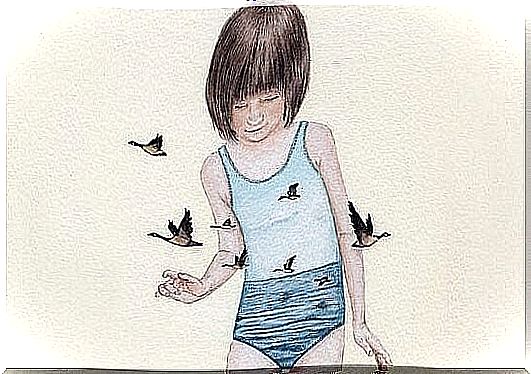 Girl with birds