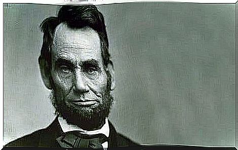 A portrait of Abraham Lincoln.